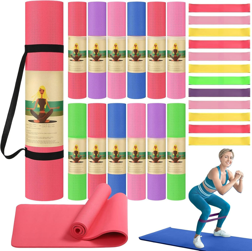 36‑Pcs Yoga Set with Mats Bands Straps