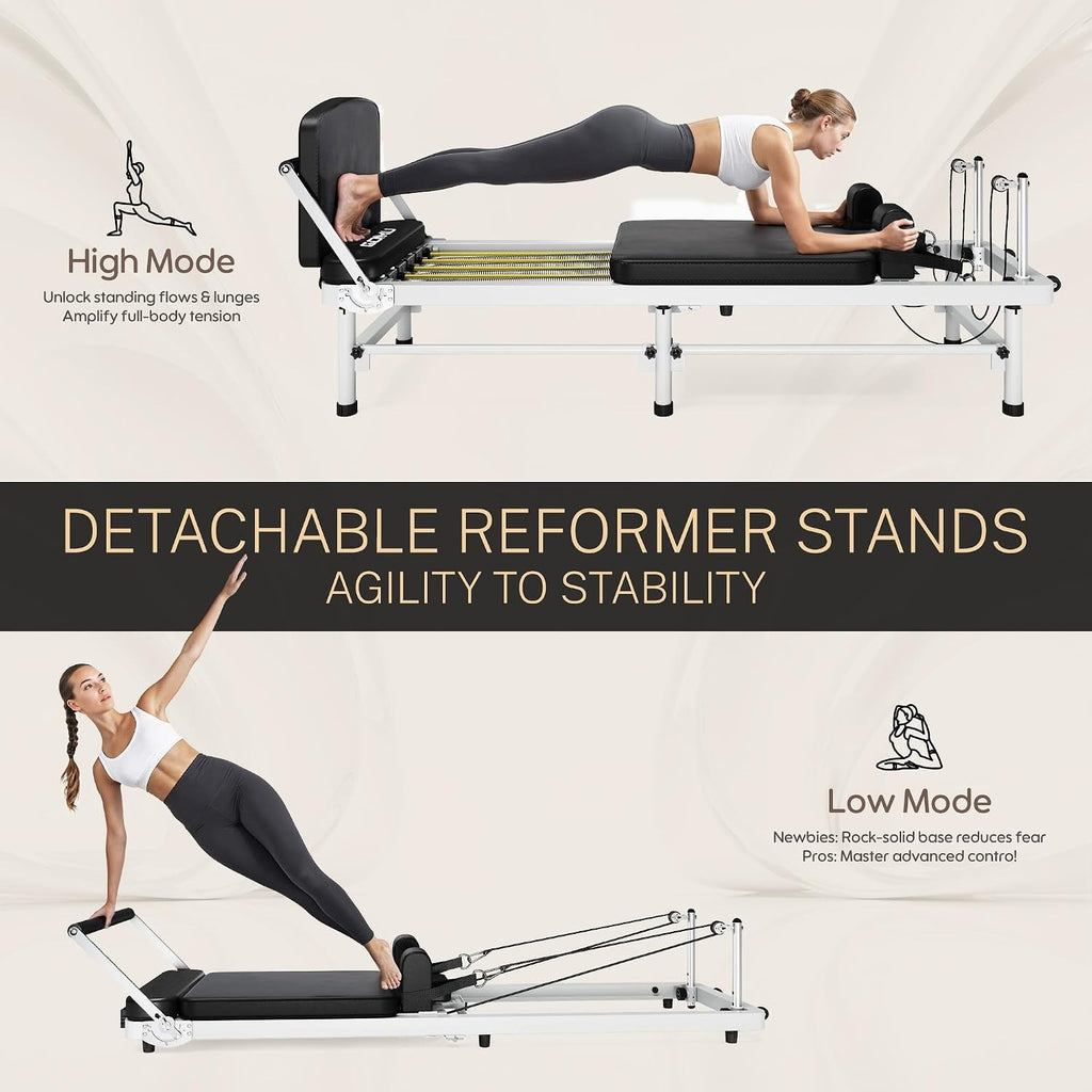 91" Foldable 3‑In‑1 Home Pilates Reformer