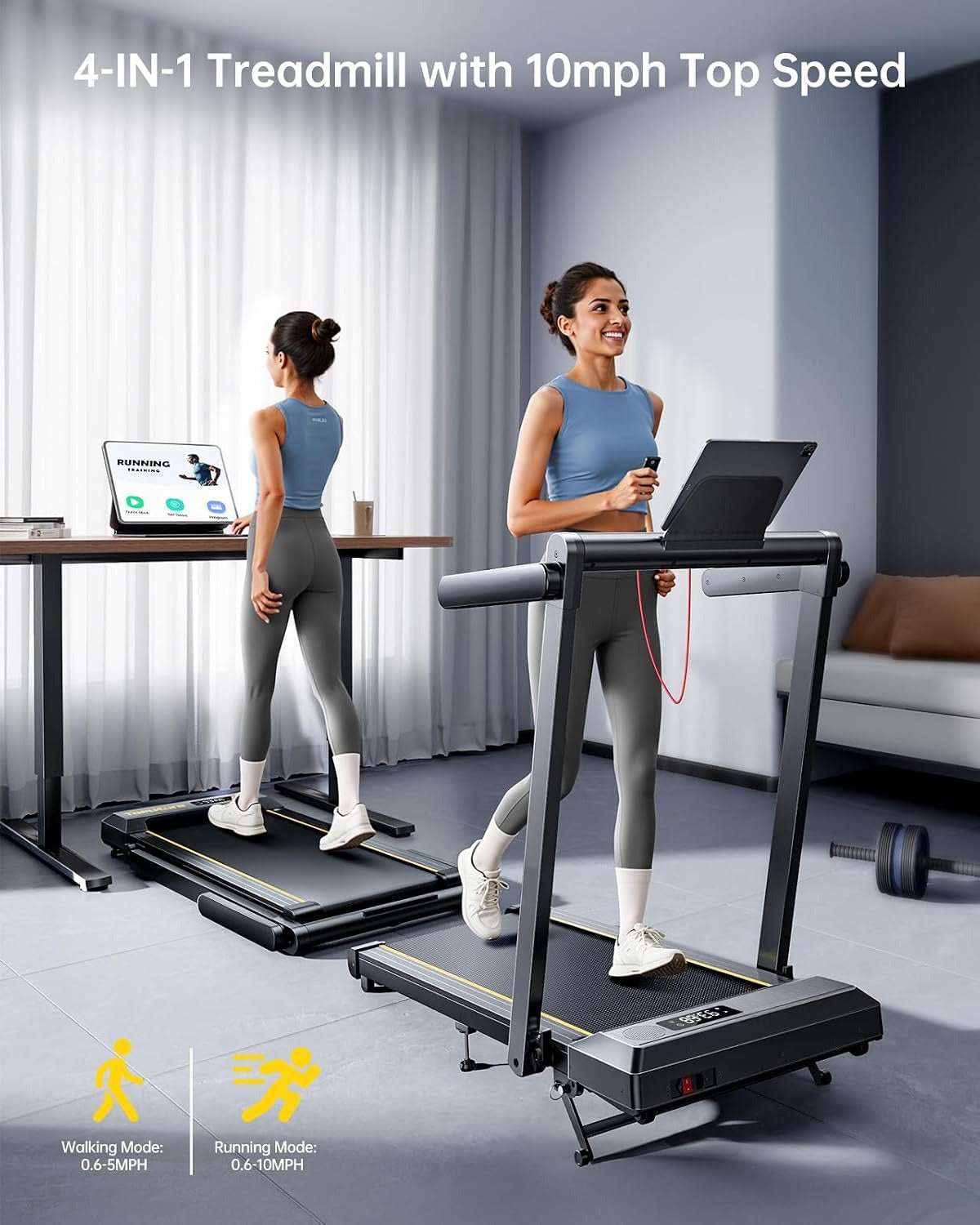 Foldable Walking Pad with 12% Incline