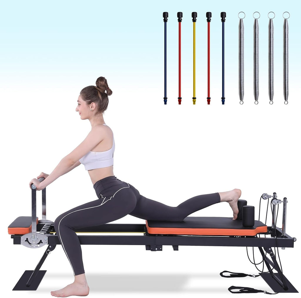 Foldable 250‑Lbs Pilates Reformer