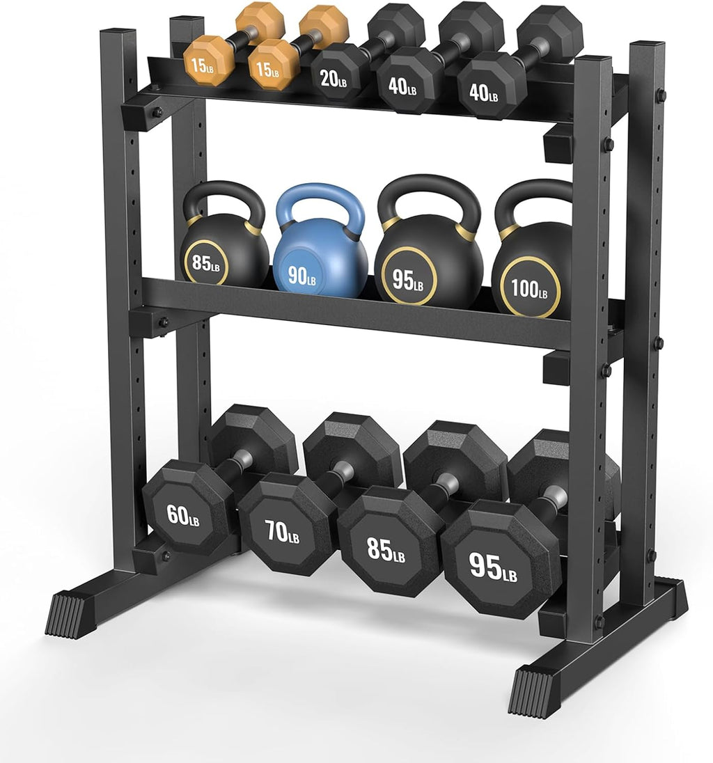 3‑Tier 1200‑Lbs Adjustable Dumbbell Rack