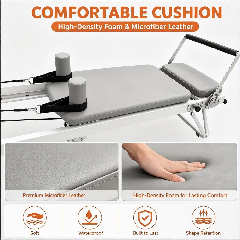Foldable 550‑Lbs Steel Home Pilates Reformer