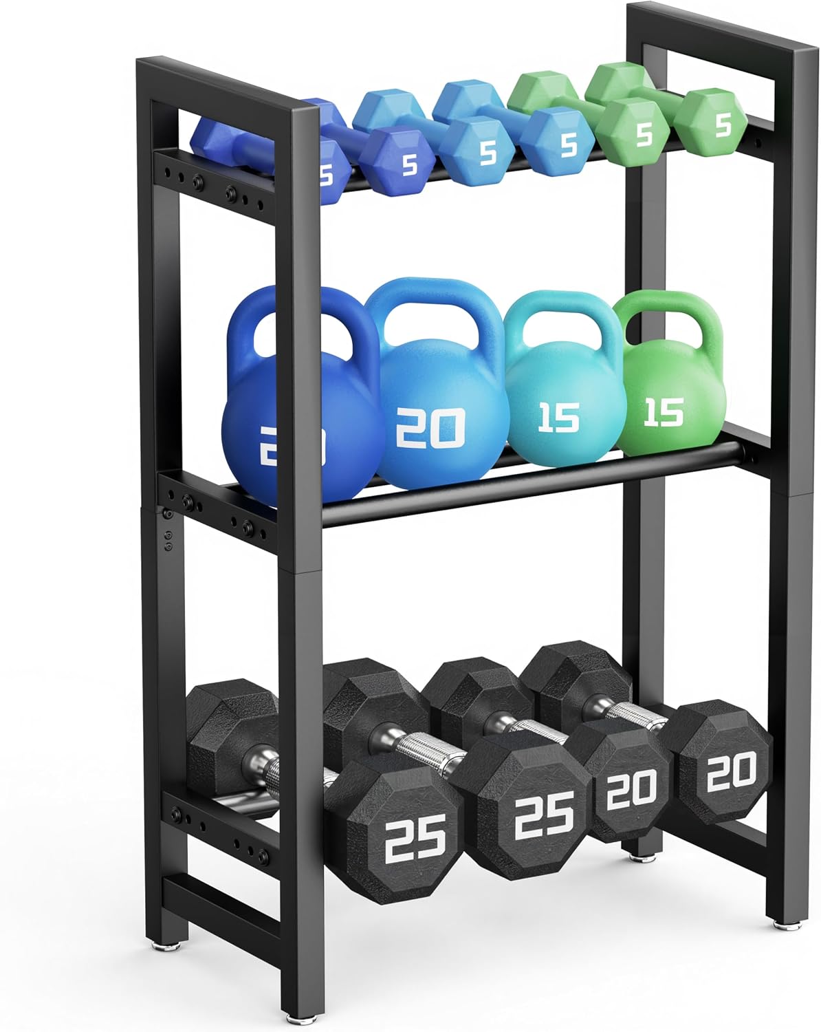 3‑Tier 20" Adjustable Dumbbell Rack