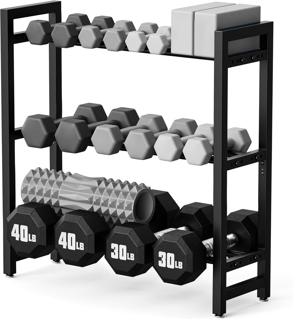3‑Tier 450‑Lbs Adjustable Dumbbell Rack