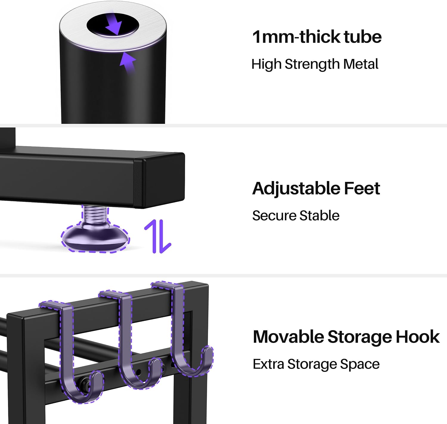 3‑Tier 450‑Lbs Dumbbell Rack
