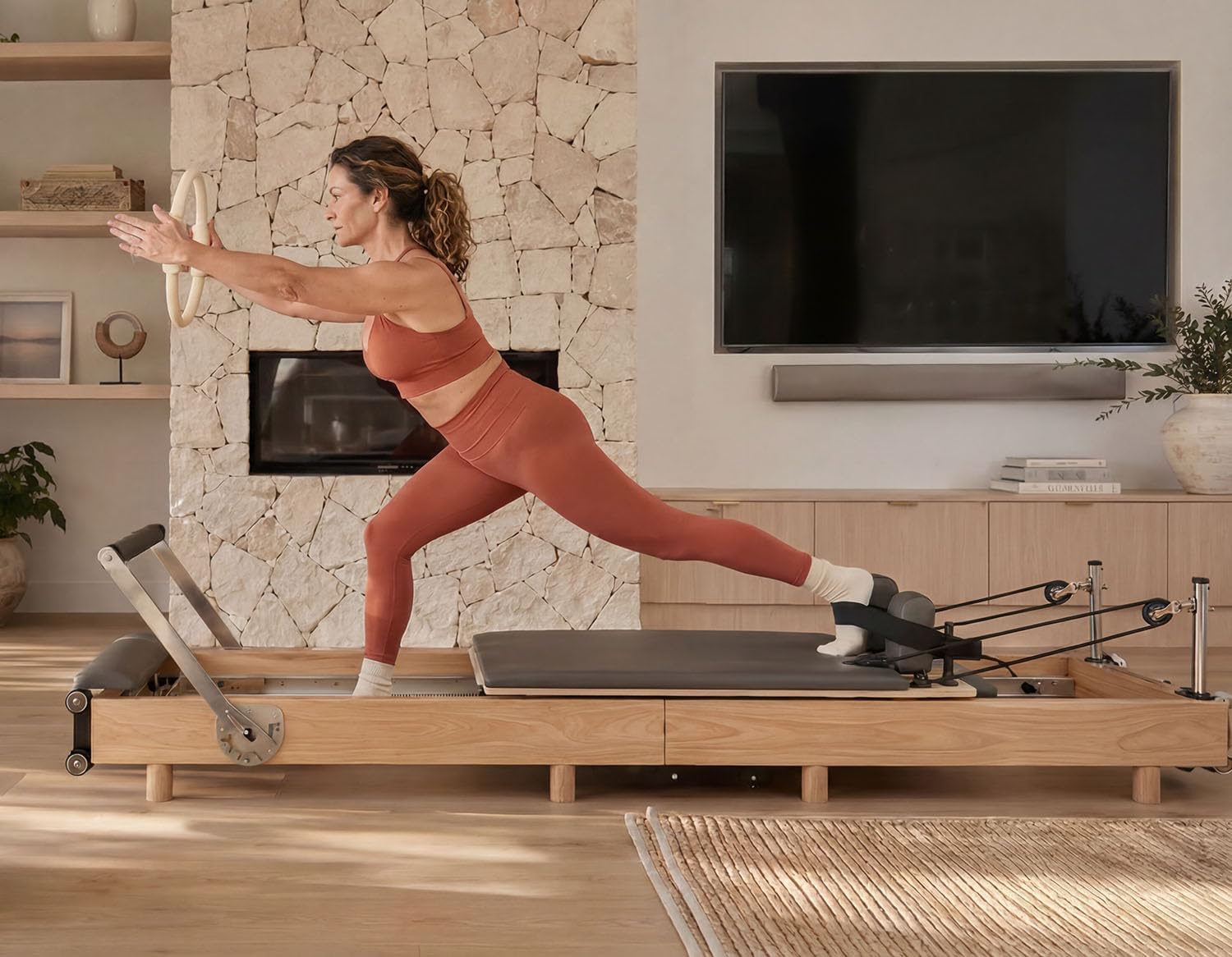 Wood Foldable Home Pilates Reformer