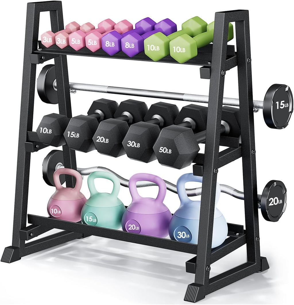 3‑Tier 1300‑Lbs Dumbbell Rack