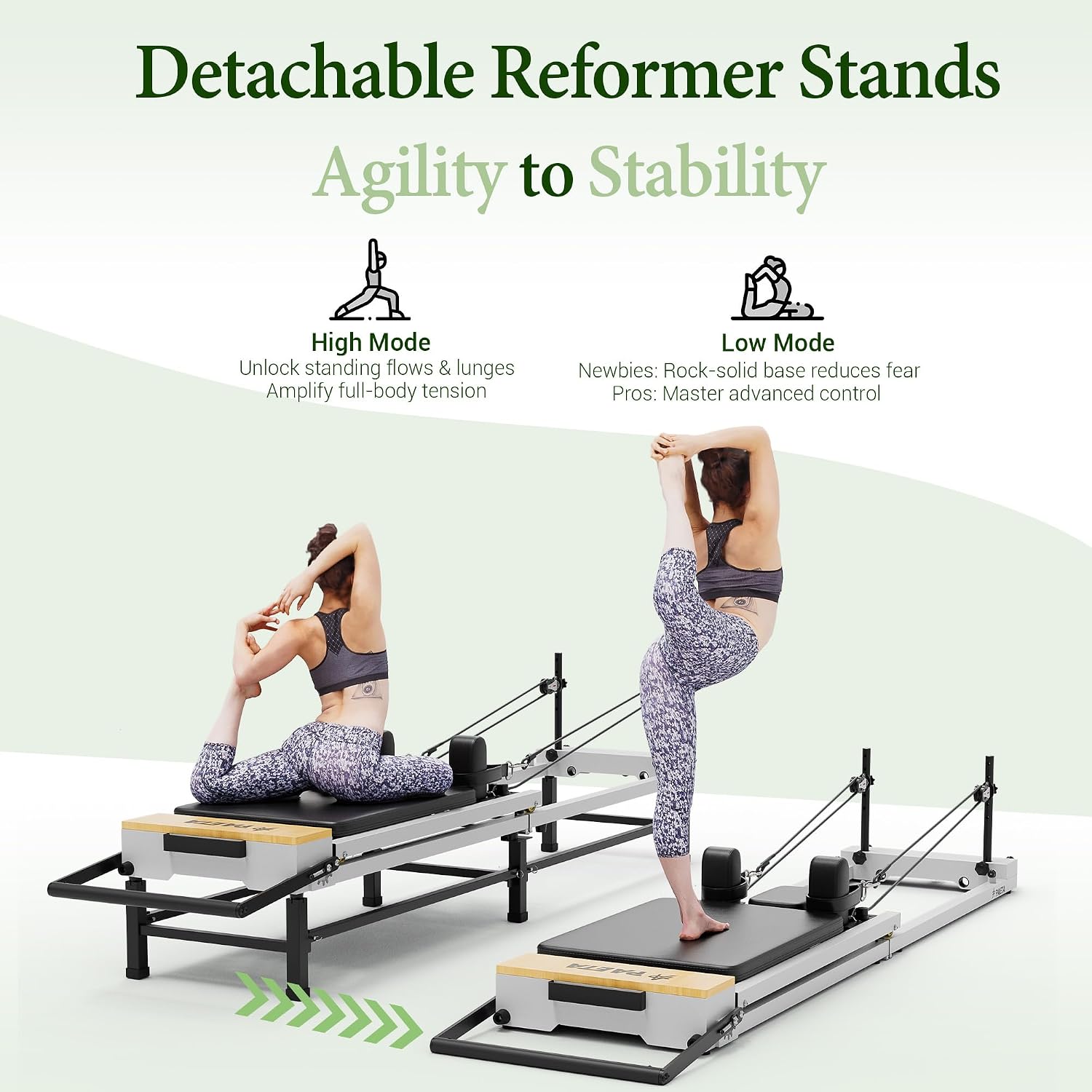 86" Foldable Adjustable Home Pilates Reformer