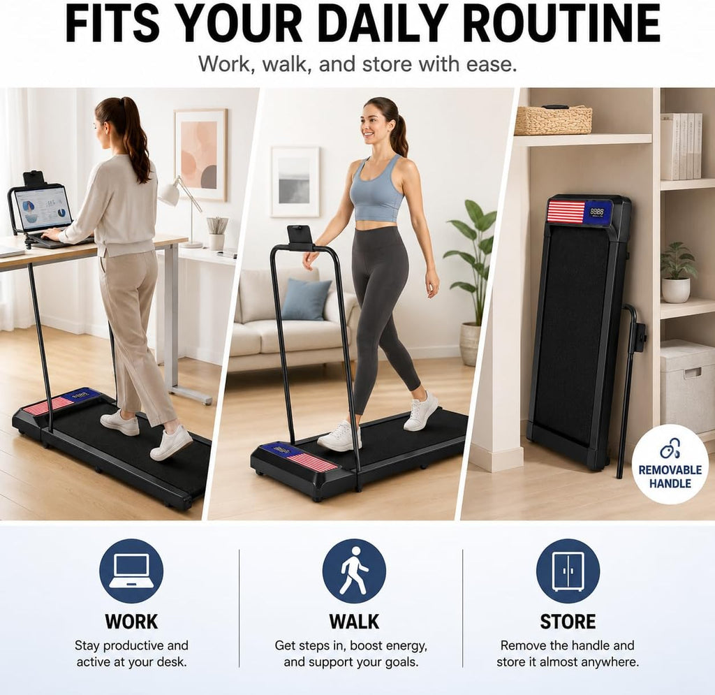 2.5HP 265‑Lbs 8% Incline Walking Pad Treadmill