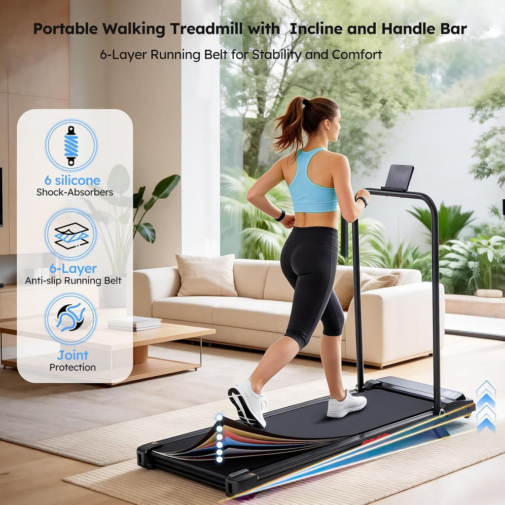 350‑Lbs Portable Incline Walking Pad Treadmill