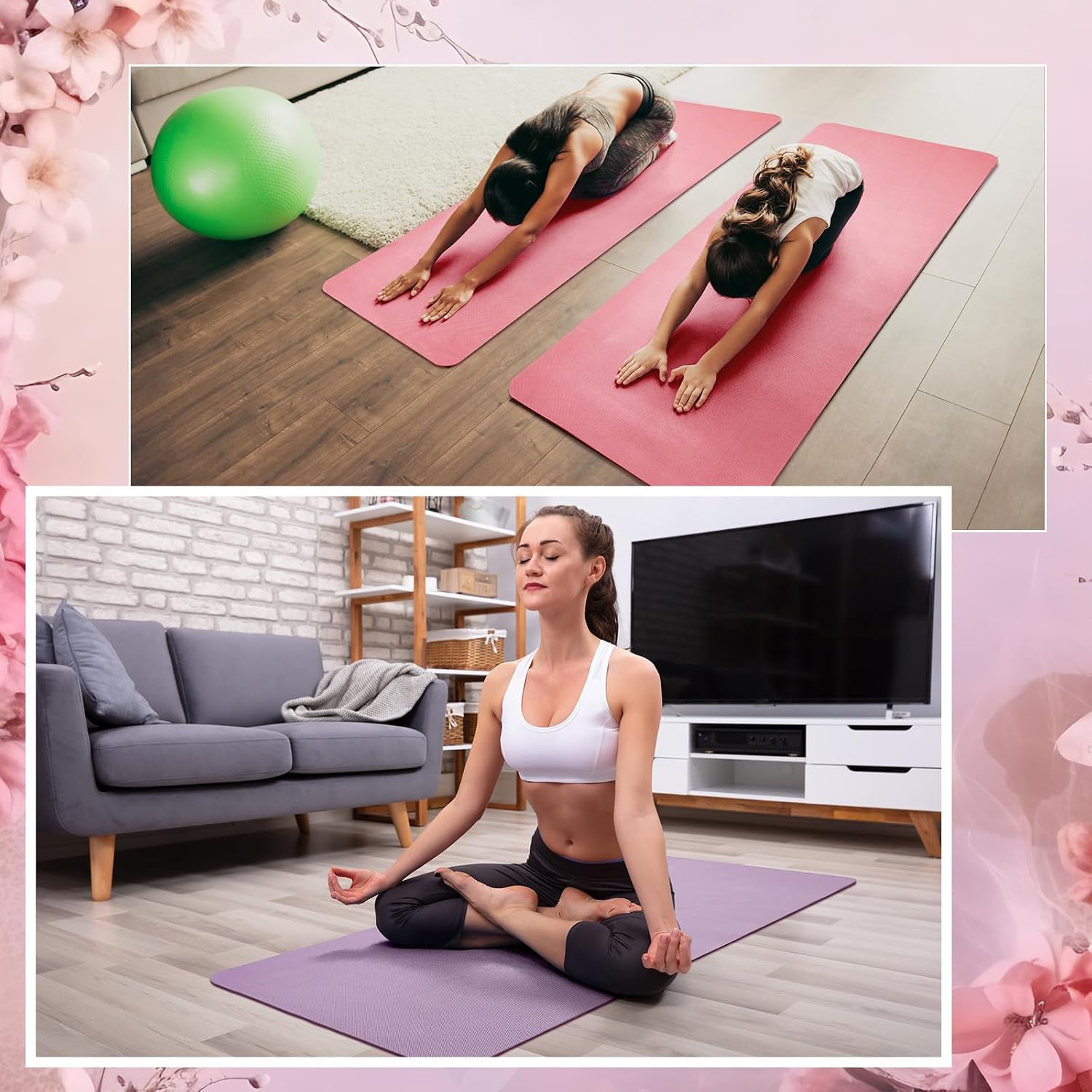 6‑Pack 4mm Non‑Slip Yoga Mats