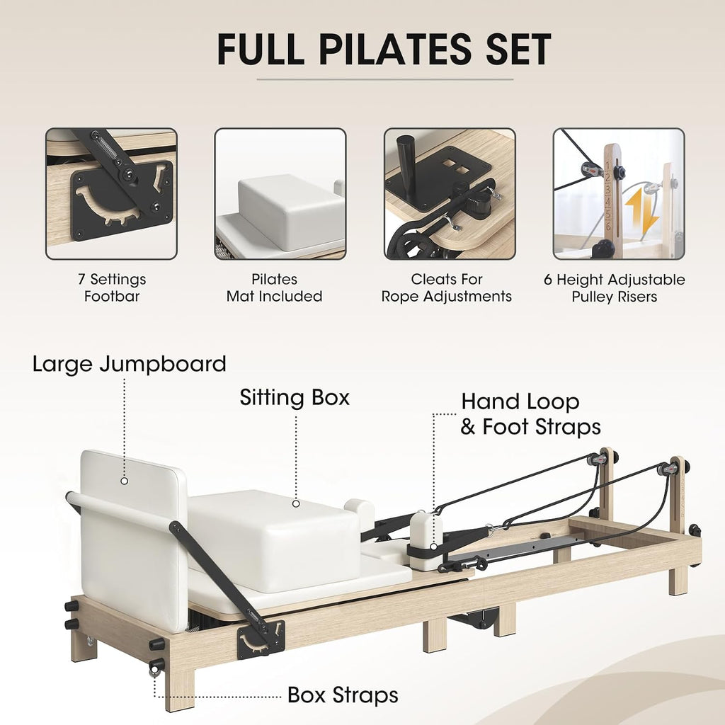 92" Wooden Home Studio Pilates Reformer