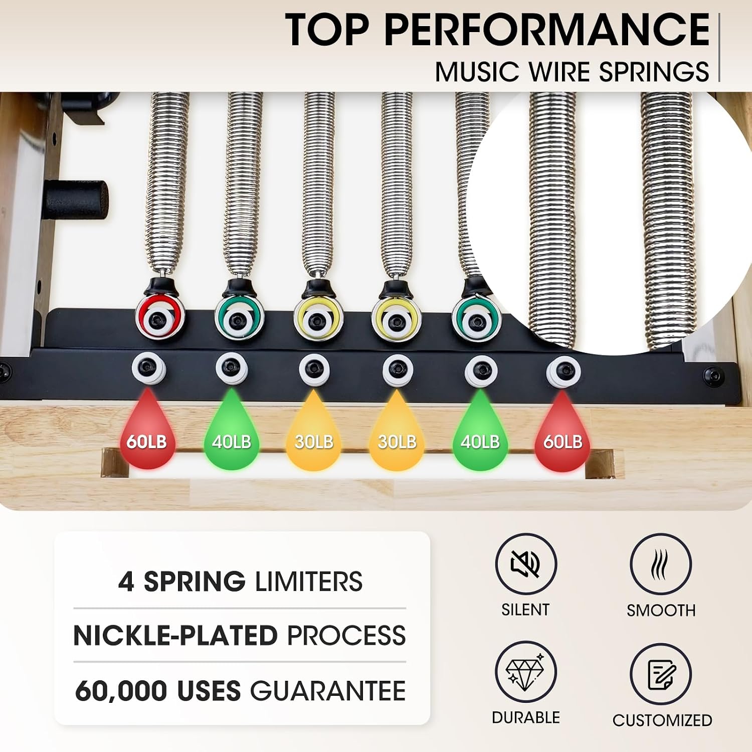 92" Wooden Home Studio Pilates Reformer