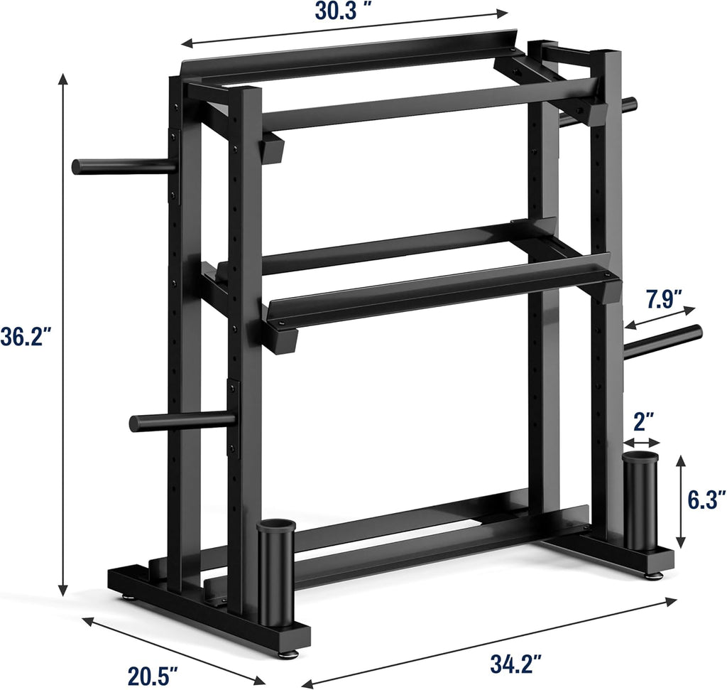 3‑Tier 1200‑Lbs Heavy‑Duty Dumbbell Rack