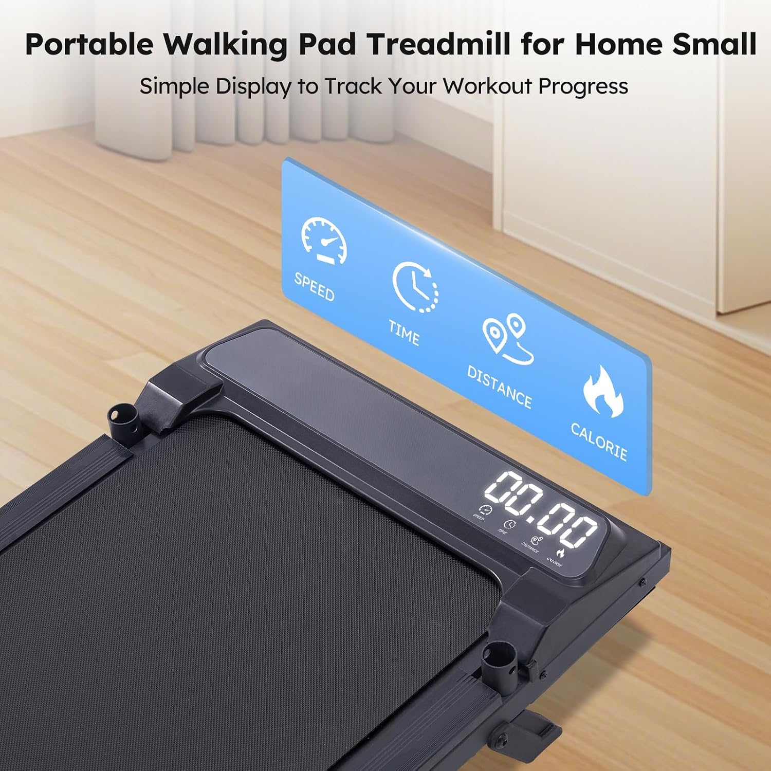 350‑Lbs Portable Incline Walking Pad Treadmill