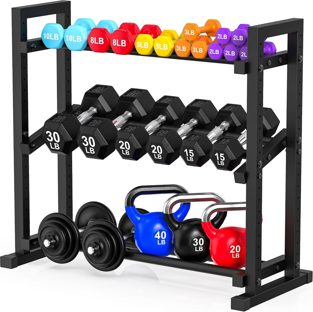 3‑Tier 450‑Lbs Adjustable Dumbbell Rack
