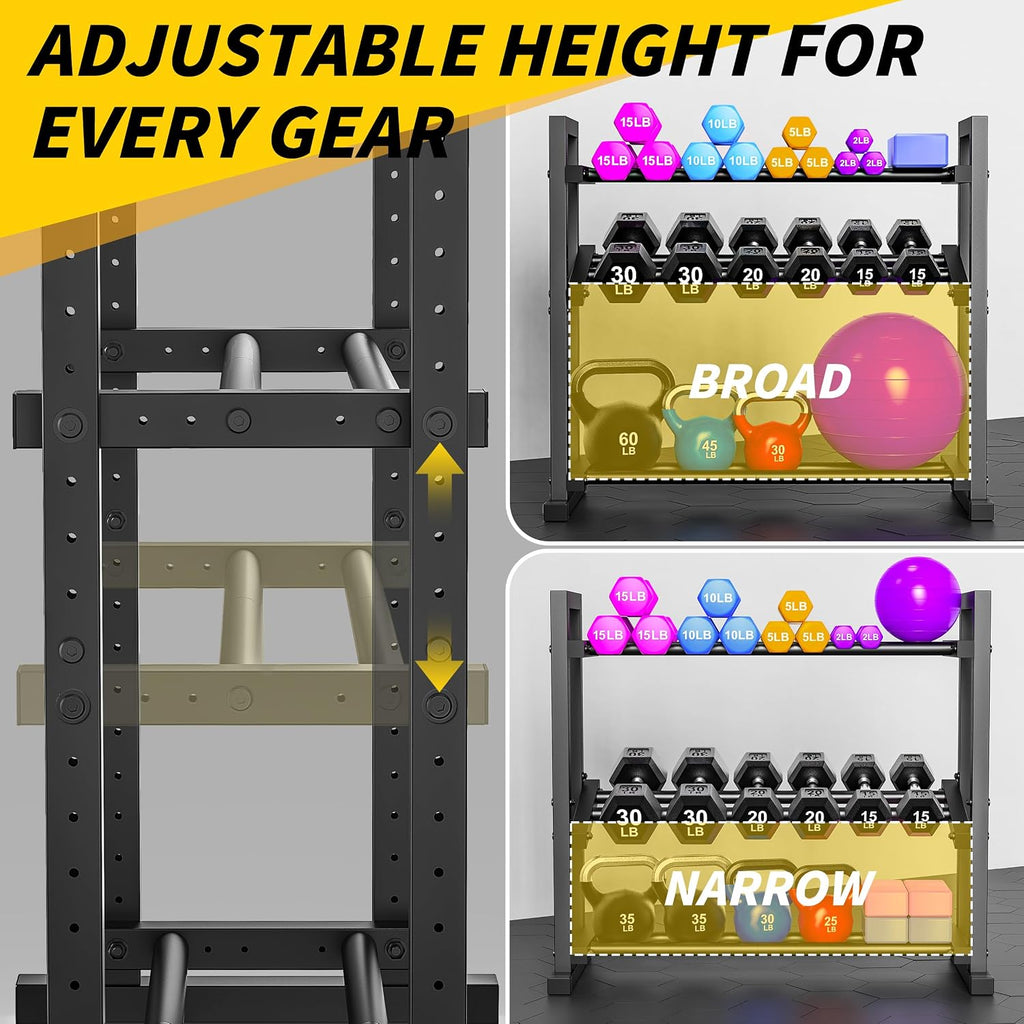 3‑Tier 450‑Lbs Adjustable Dumbbell Rack