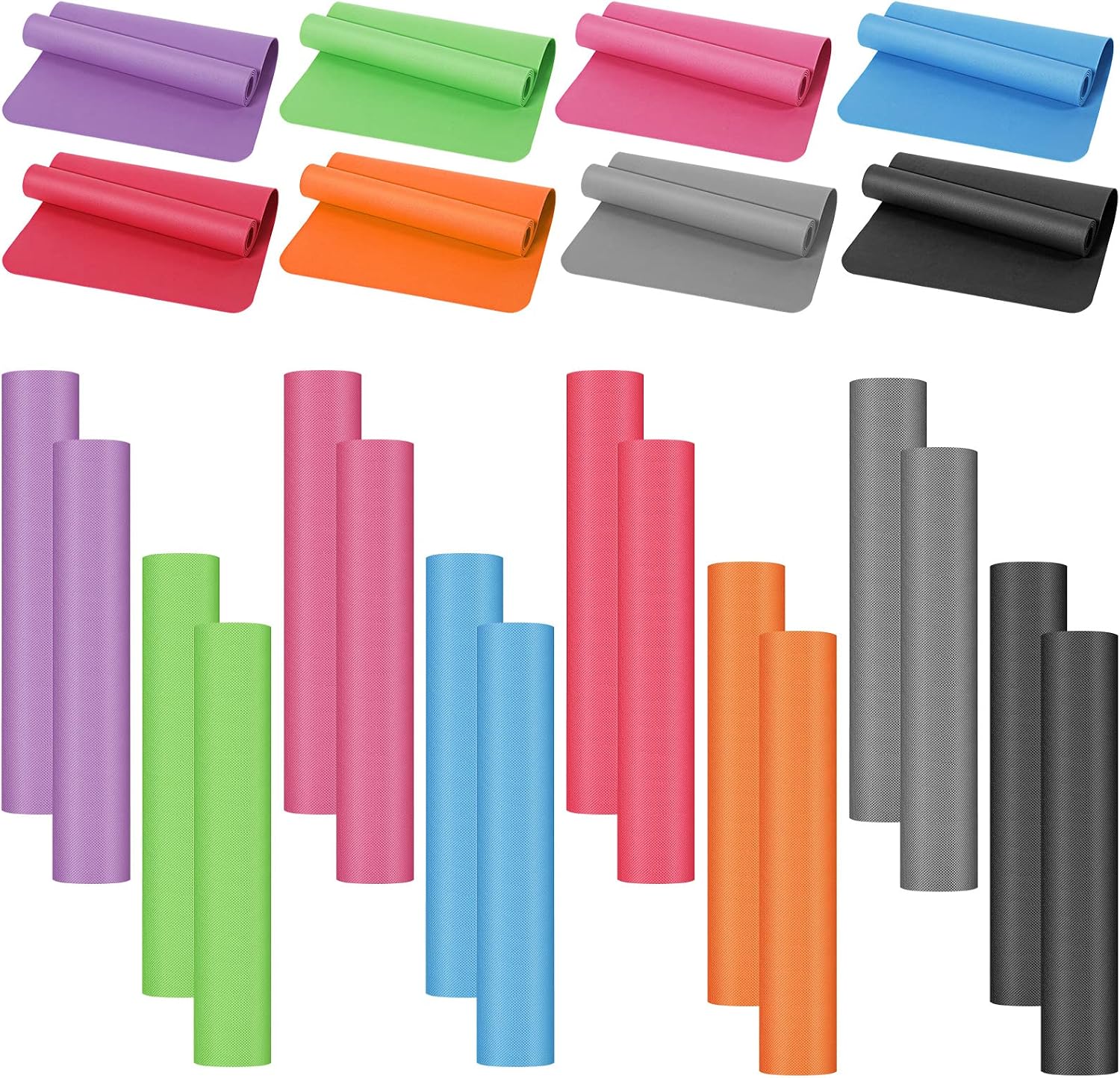 16‑Pack 4mm EVA Bulk Yoga Mats