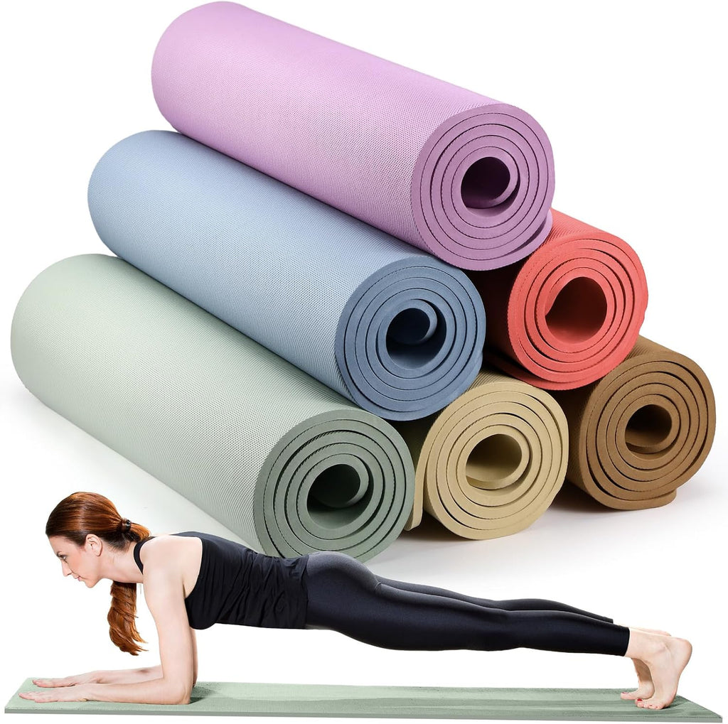 6‑Pack 10mm Non‑Slip Yoga Mats