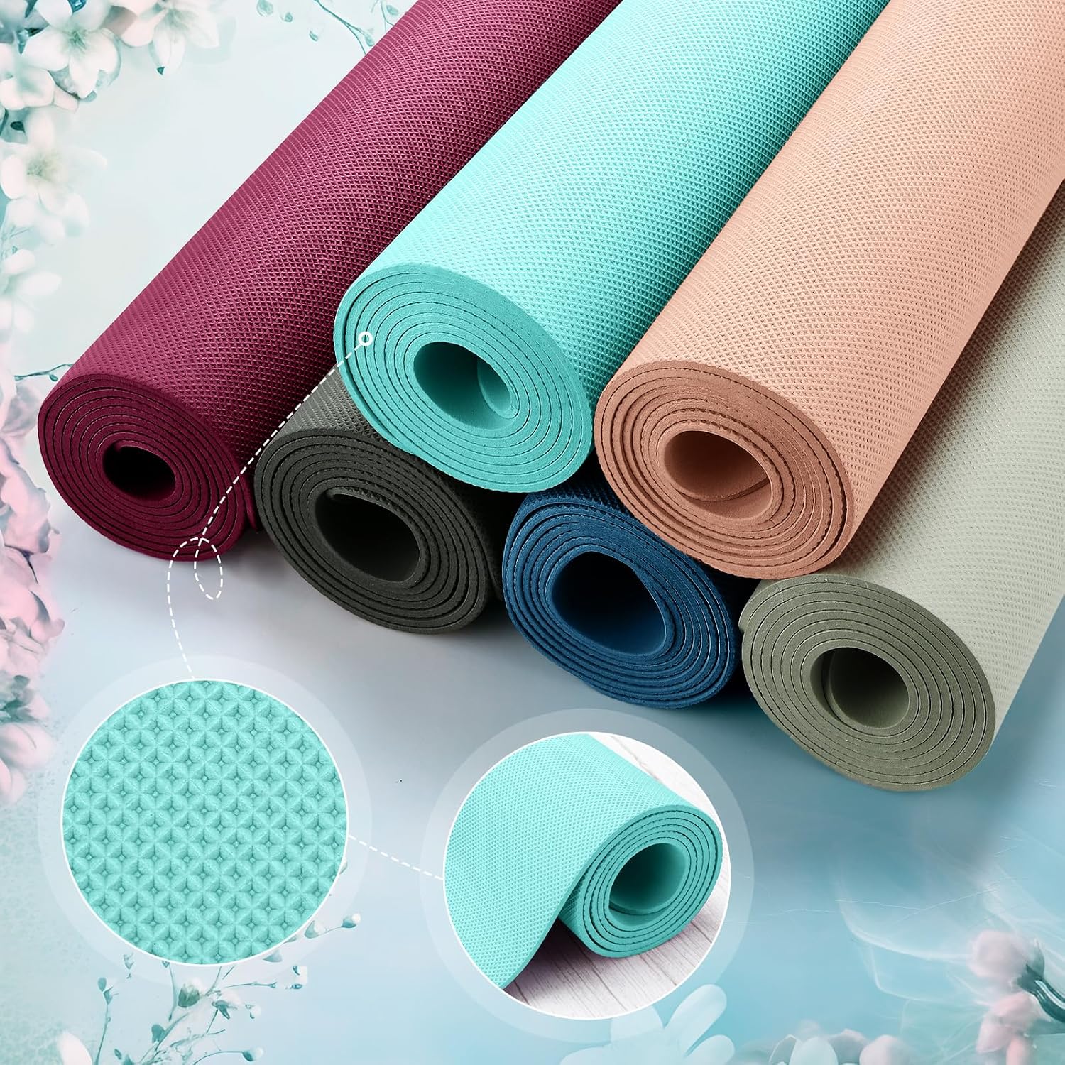 24‑Pack 4mm Non‑Slip Bulk Yoga Mats