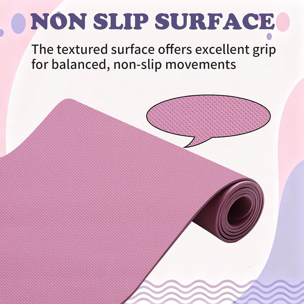 10‑Pack 0.16" Multicolor Latex‑Free Yoga Mats