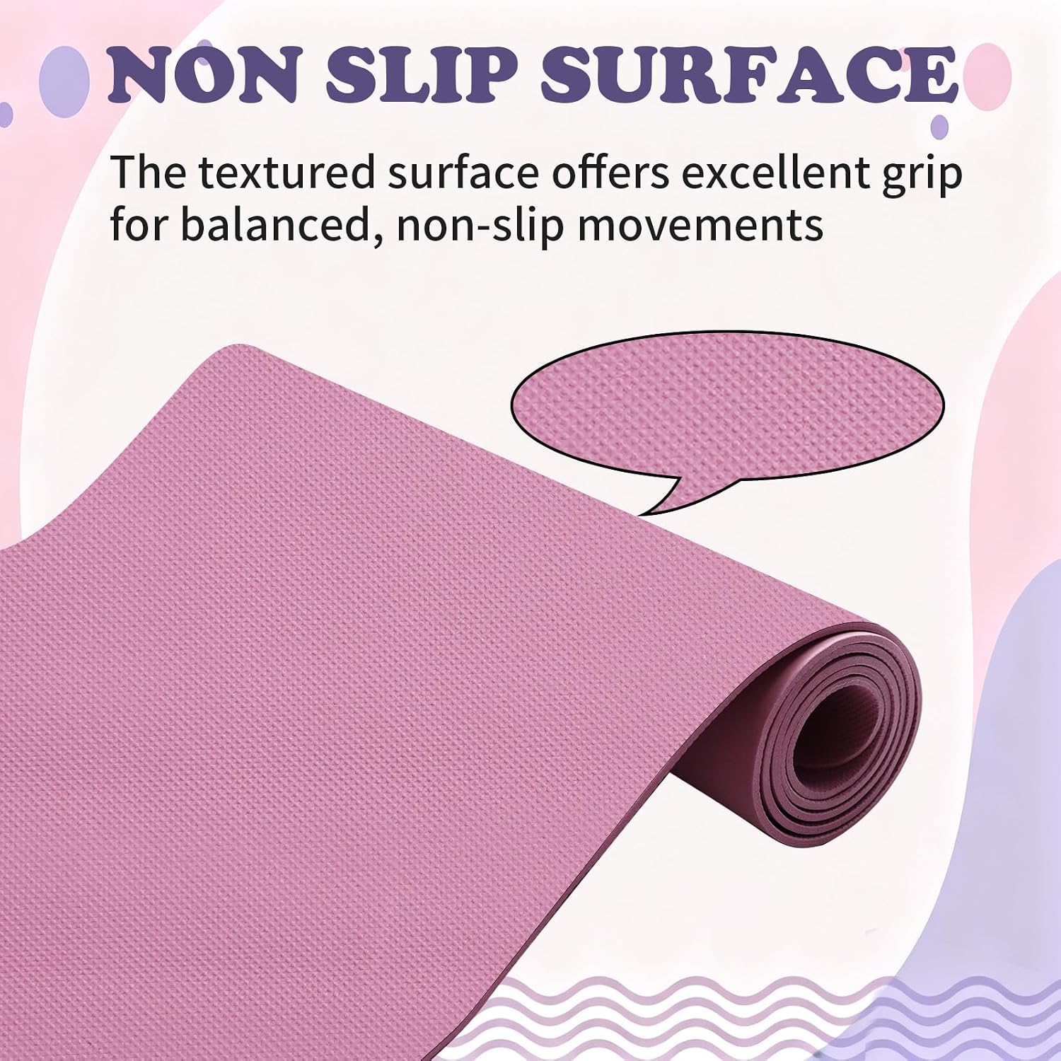 10‑Pack 0.16" Multicolor Latex‑Free Yoga Mats