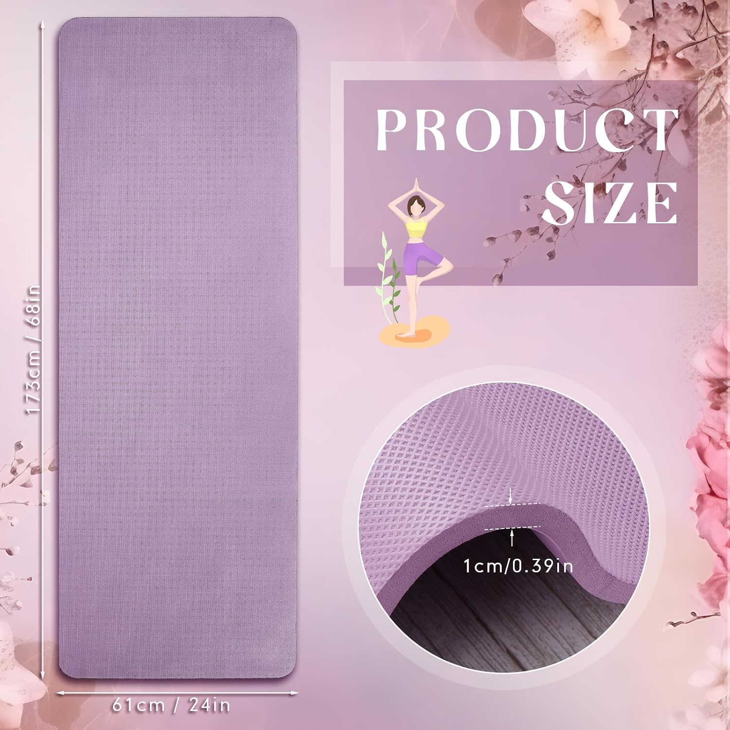 6‑Pack 10mm Non‑Slip Yoga Mats