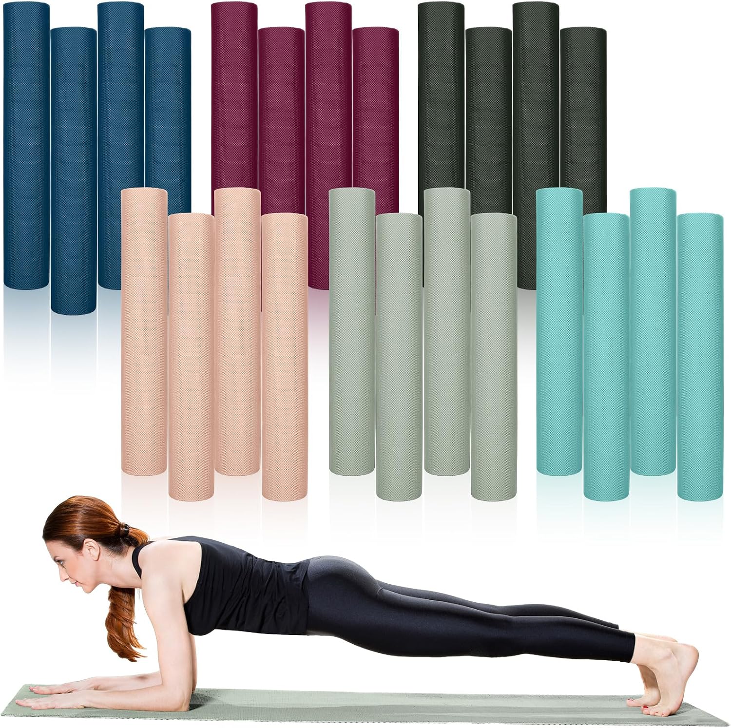 24‑Pack 4mm Non‑Slip Bulk Yoga Mats