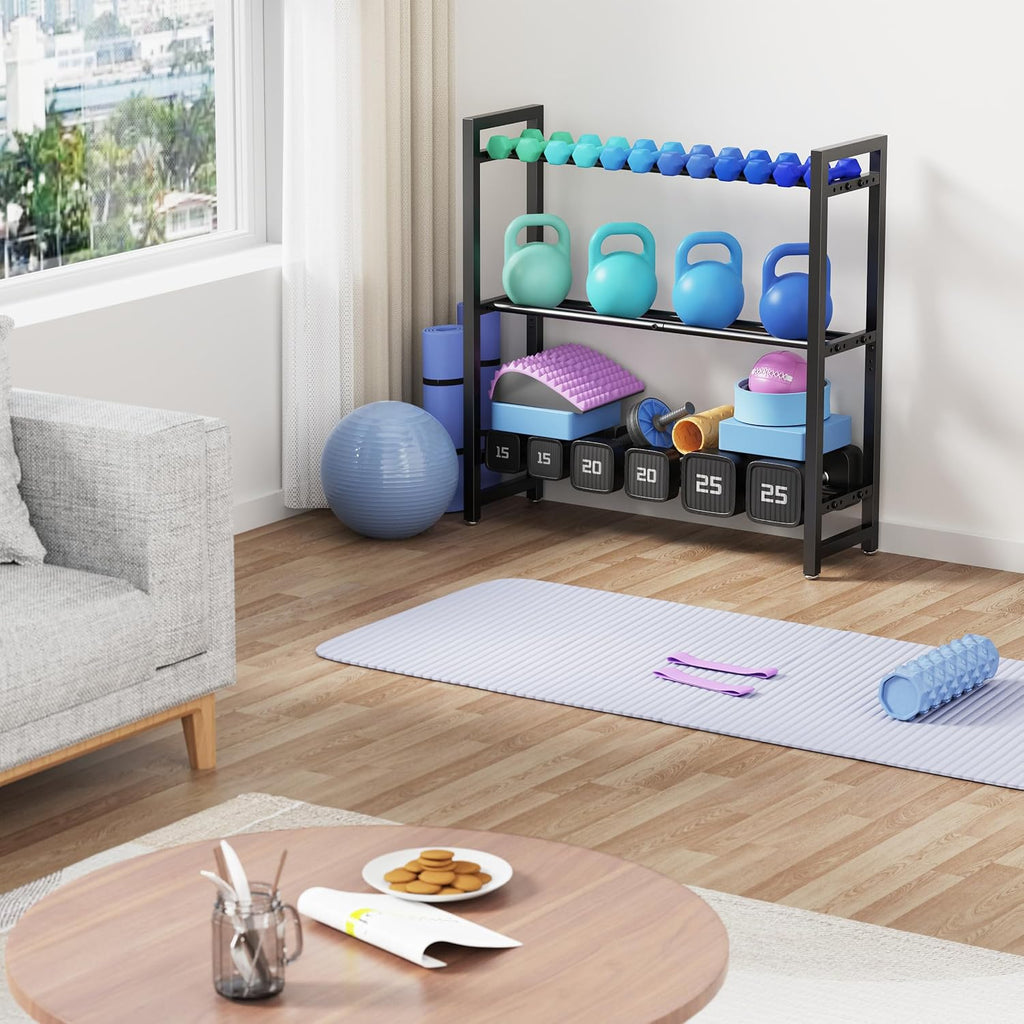 3‑Tier 450‑Lbs Adjustable Dumbbell Rack