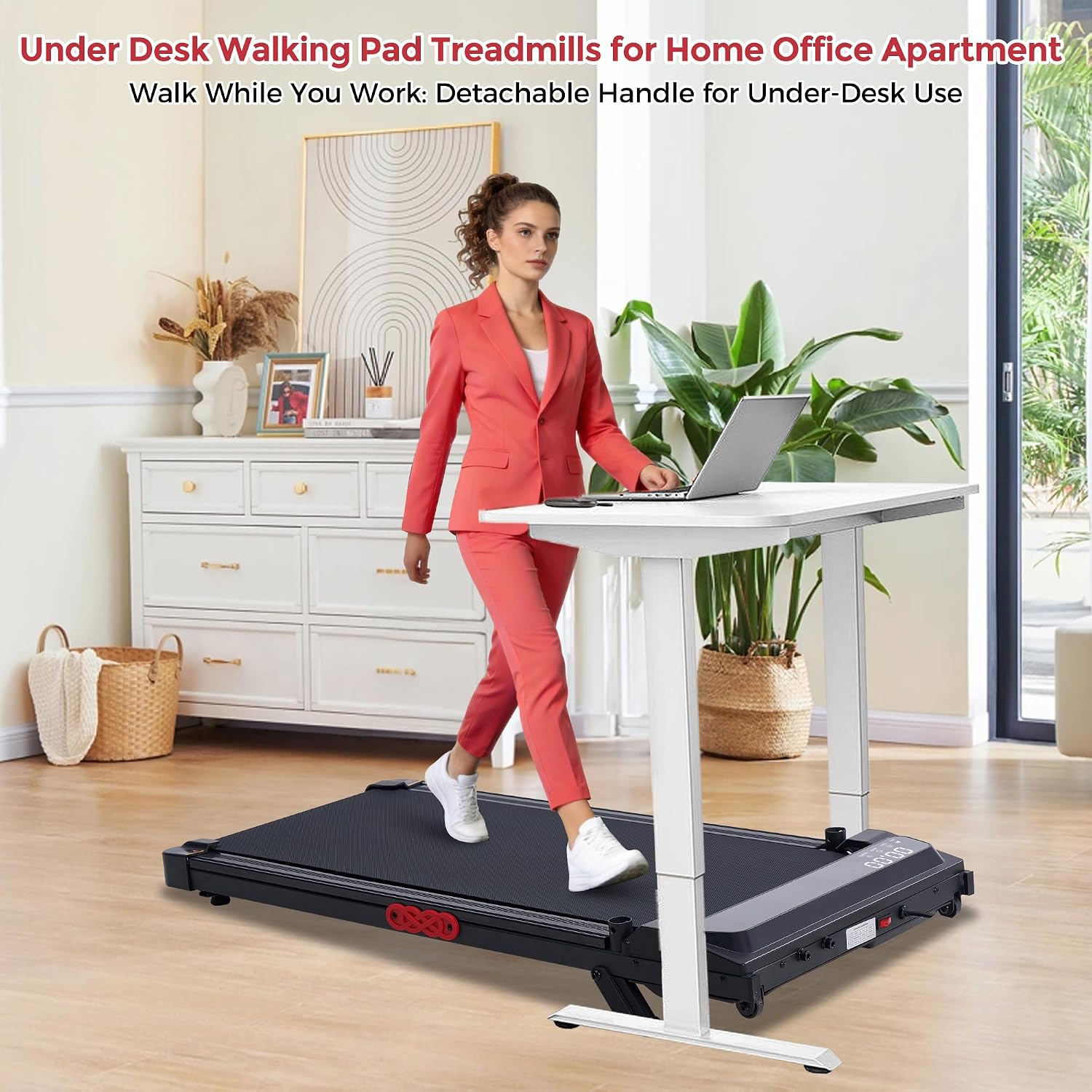 350‑Lbs Incline Walking Pad Treadmill