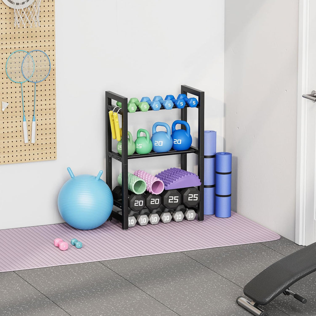 3‑Tier 20" Adjustable Dumbbell Rack