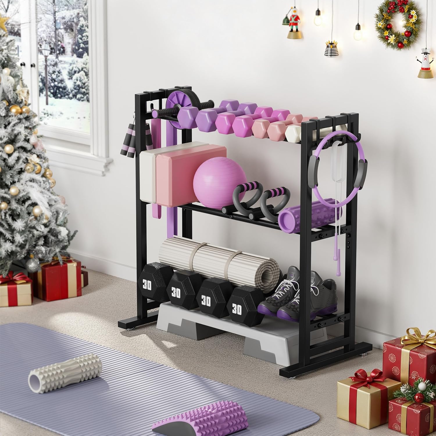 3‑Tier 450‑Lbs Dumbbell Rack