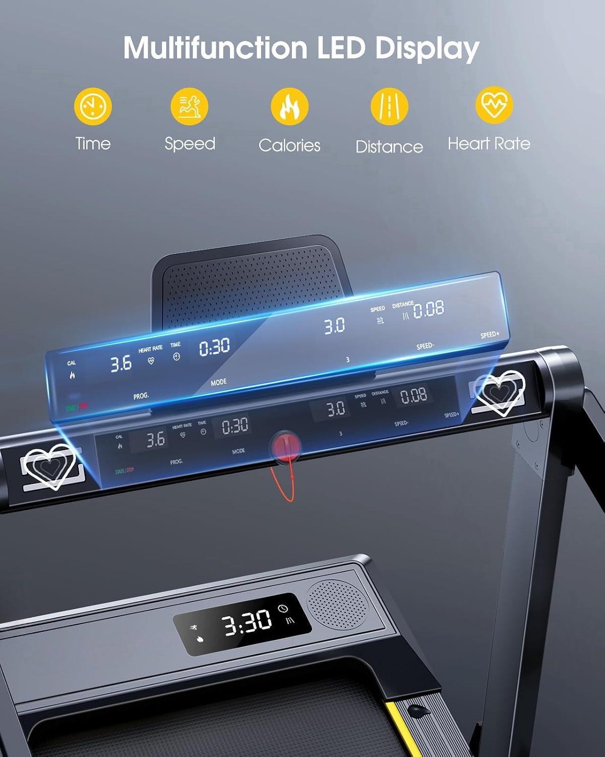 Foldable Walking Pad with 12% Incline