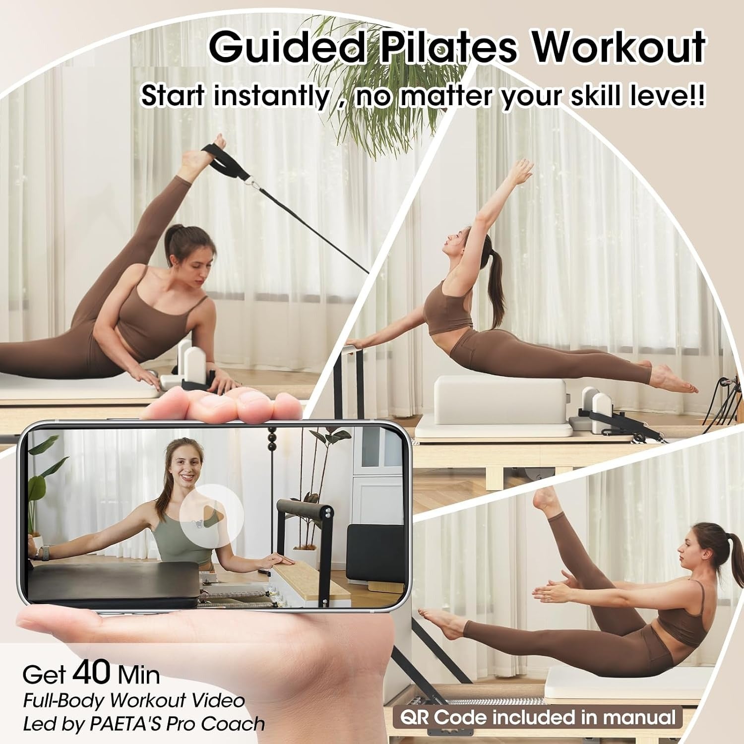 92" Wooden Home Studio Pilates Reformer