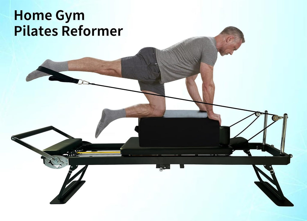 Foldable Home Pilates Reformer with Jump Board