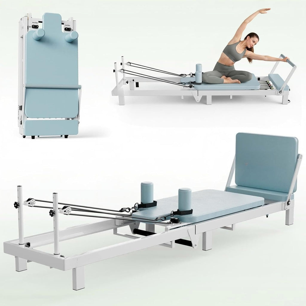 86" Foldable 400‑Lbs Home Pilates Reformer